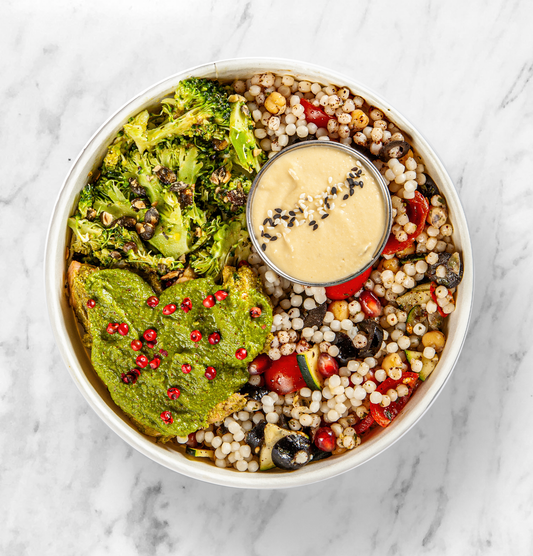 Salmon and Giant Couscous Fattoush Meal Pot