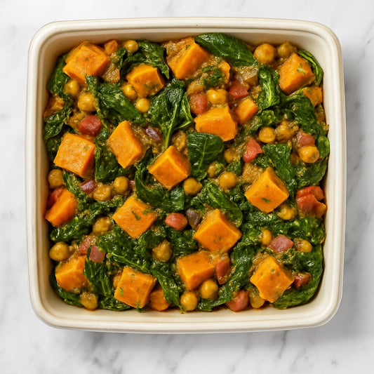 Sweet Potato and Spinach Saag Aloo Platter